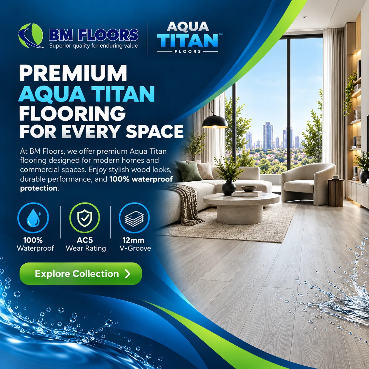 BM Floors Aqua Titan Square Banner