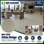 BM-009 Atlas Beige waterproof flooring in modern office by BM Floors Aqua Titan