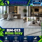 BM-013 Atlas Grey 12mm AC5 waterproof flooring in modern office interior