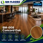 BM-008 Concord Oak waterproof flooring in modern office by BM Floors Aqua Titan