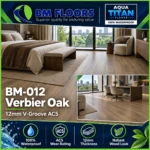 BM-012 Verbier Oak 12mm AC5 waterproof flooring in modern office interior
